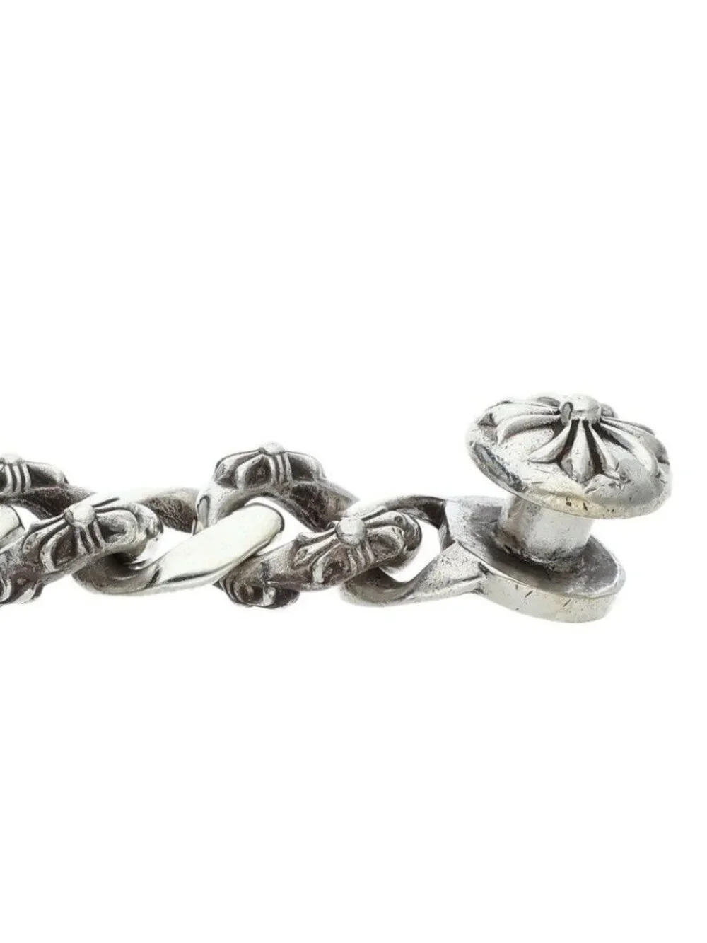 Chrome Hearts Fncy Chn Lnk Fancy Link Clip Silver Bracelet